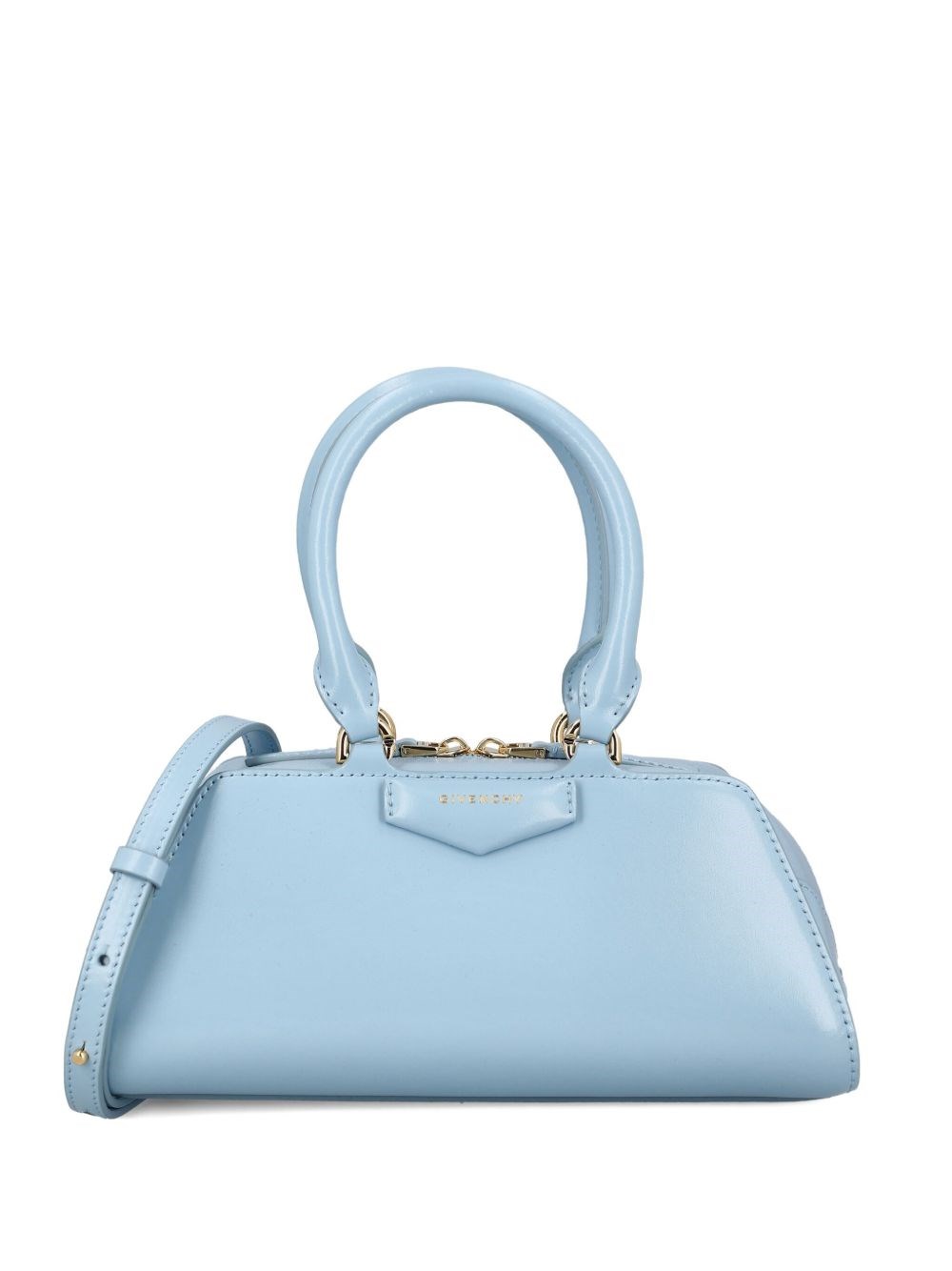 Givenchy Mini Antigona East-west Bag In Box Leather In Blue