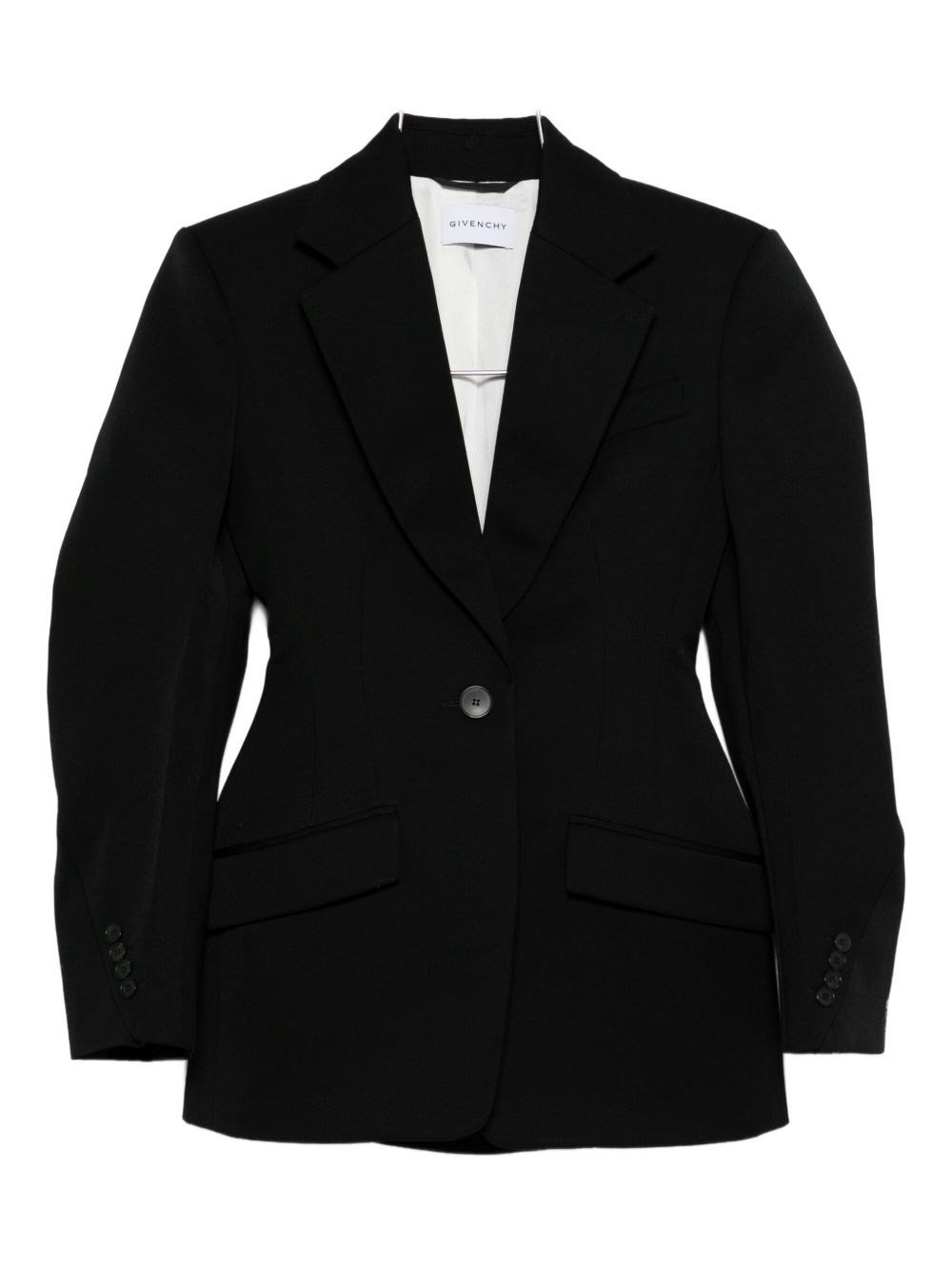 Givenchy Wool Single-breasted Jacket In Black