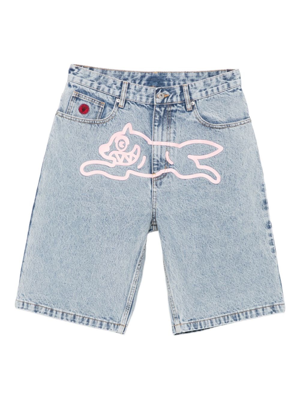 ICECREAM Running Dog Denim Shorts - ICECREAM - Modalova