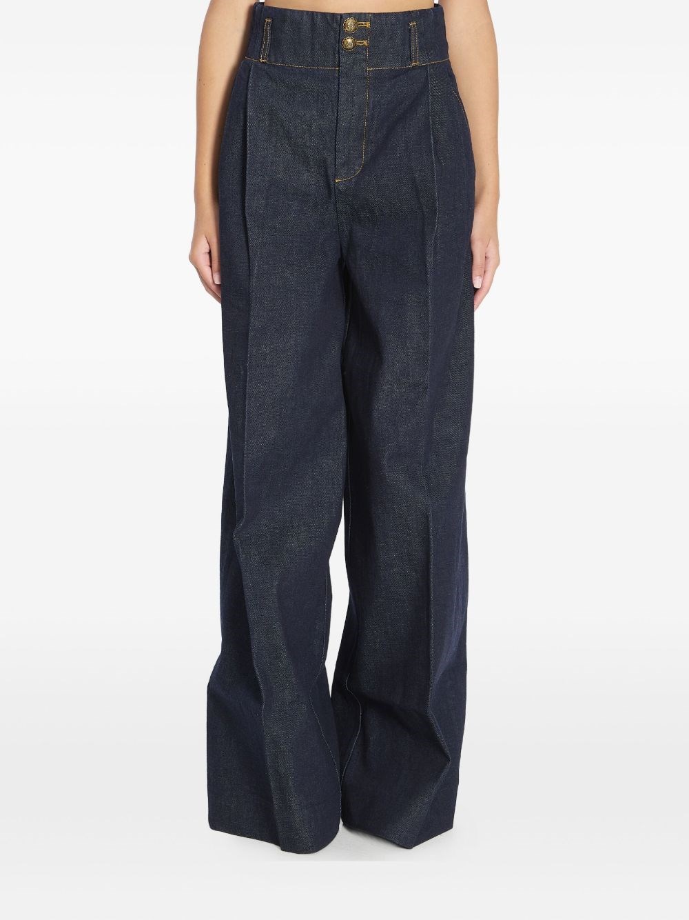 Zimmermann Wide-leg Denim Jeans In Blue