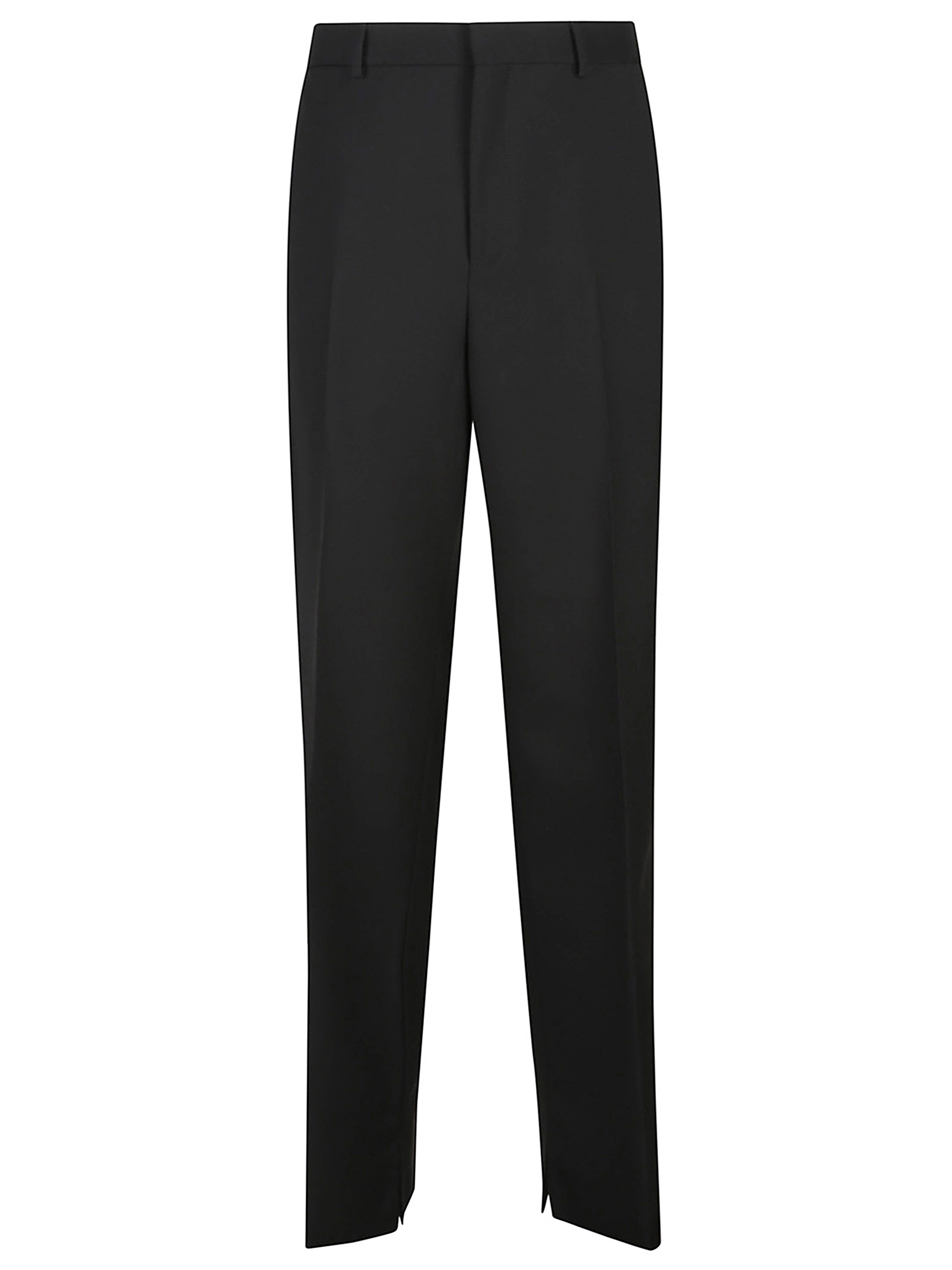 Gucci Wool Gabardine Trousers In Black