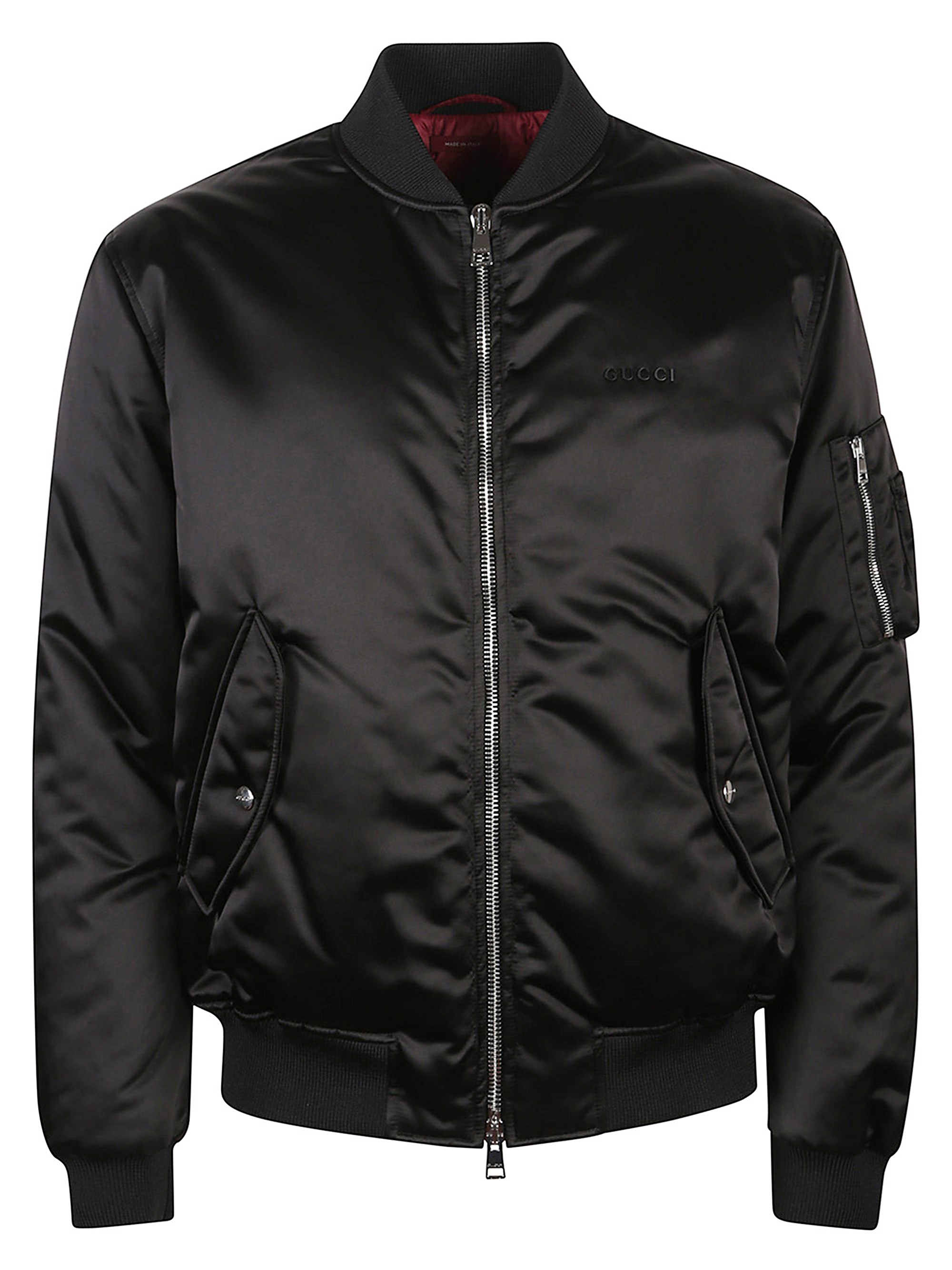 Bomber Jacket In Nylon Canvas Fabric - Gucci - Modalova