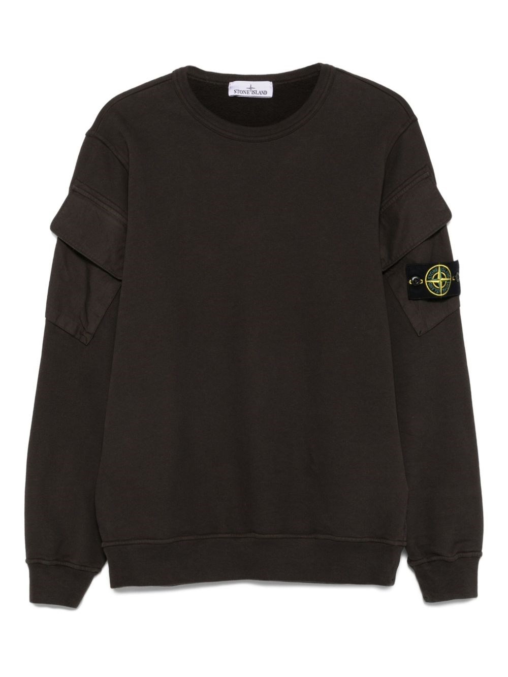 Stone Island Men Grey Cotton Crewneck Sweatshirt In Gray