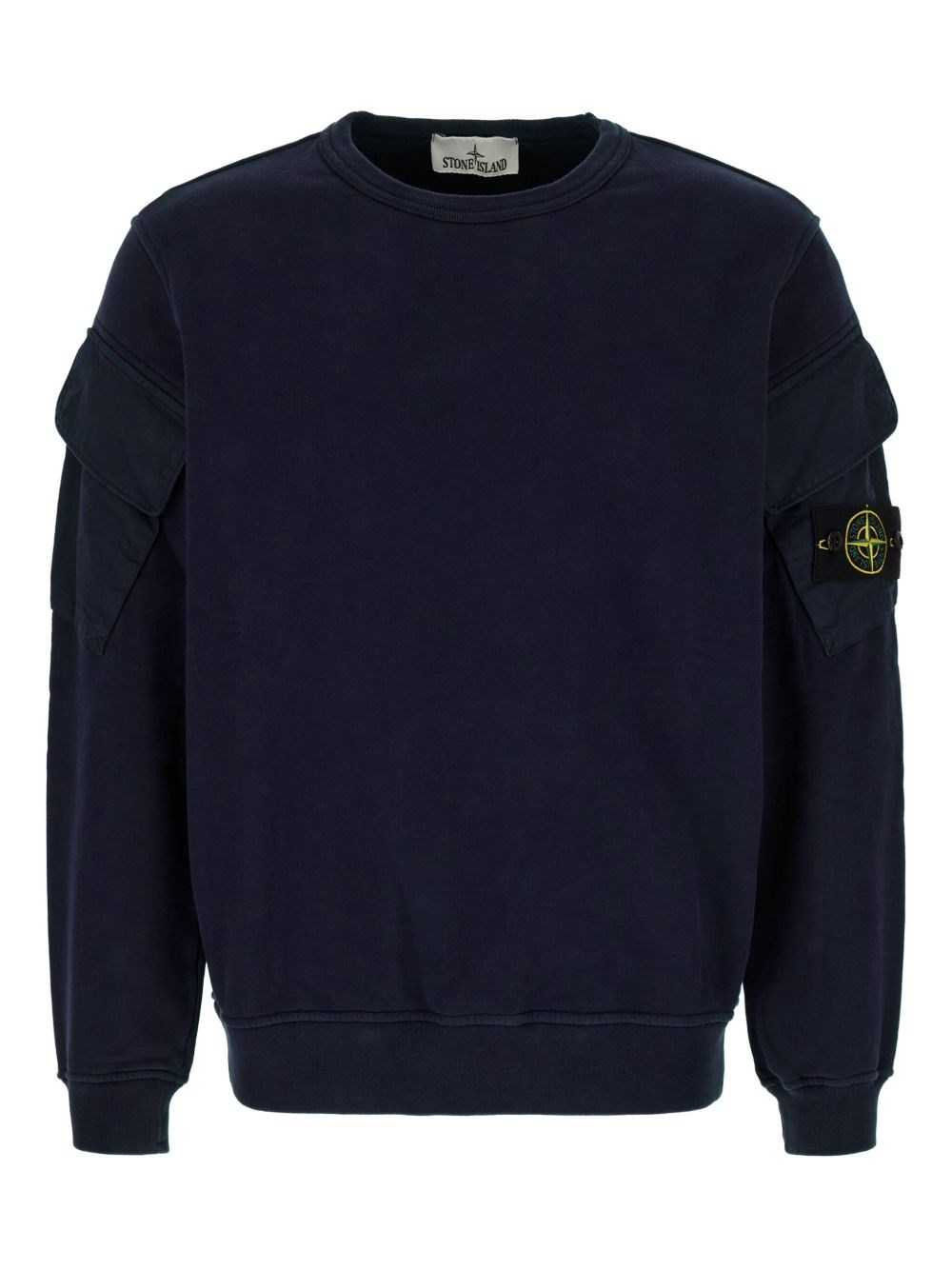 Stone Island 6100008 Pocket-detail Cotton Sweatshirt In Blue