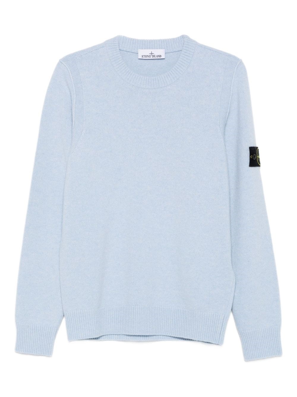 Stone Island Wool Crewneck Sweater In Blue