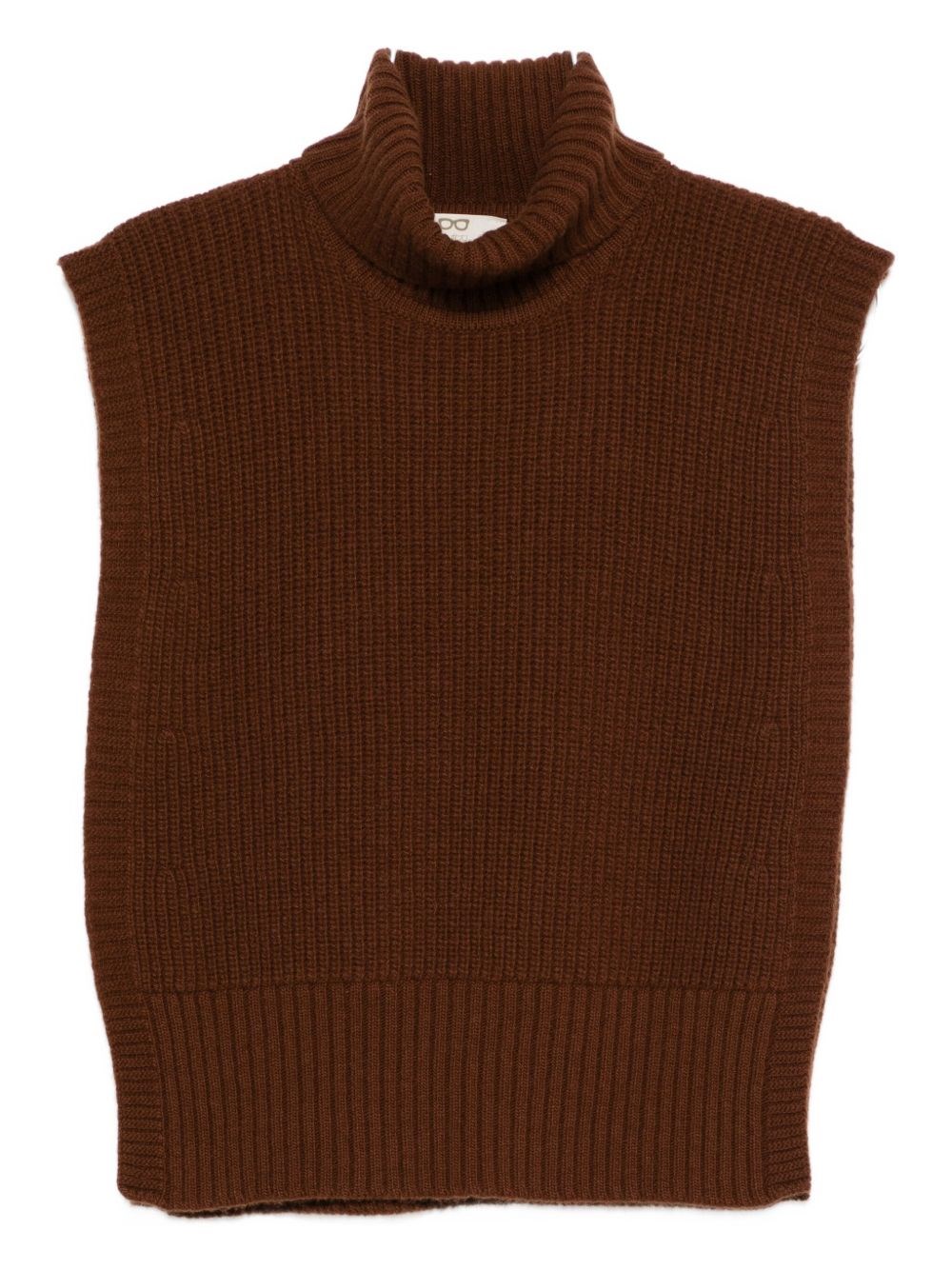 Davantino Wool Turtle-neck Sweater In Brown