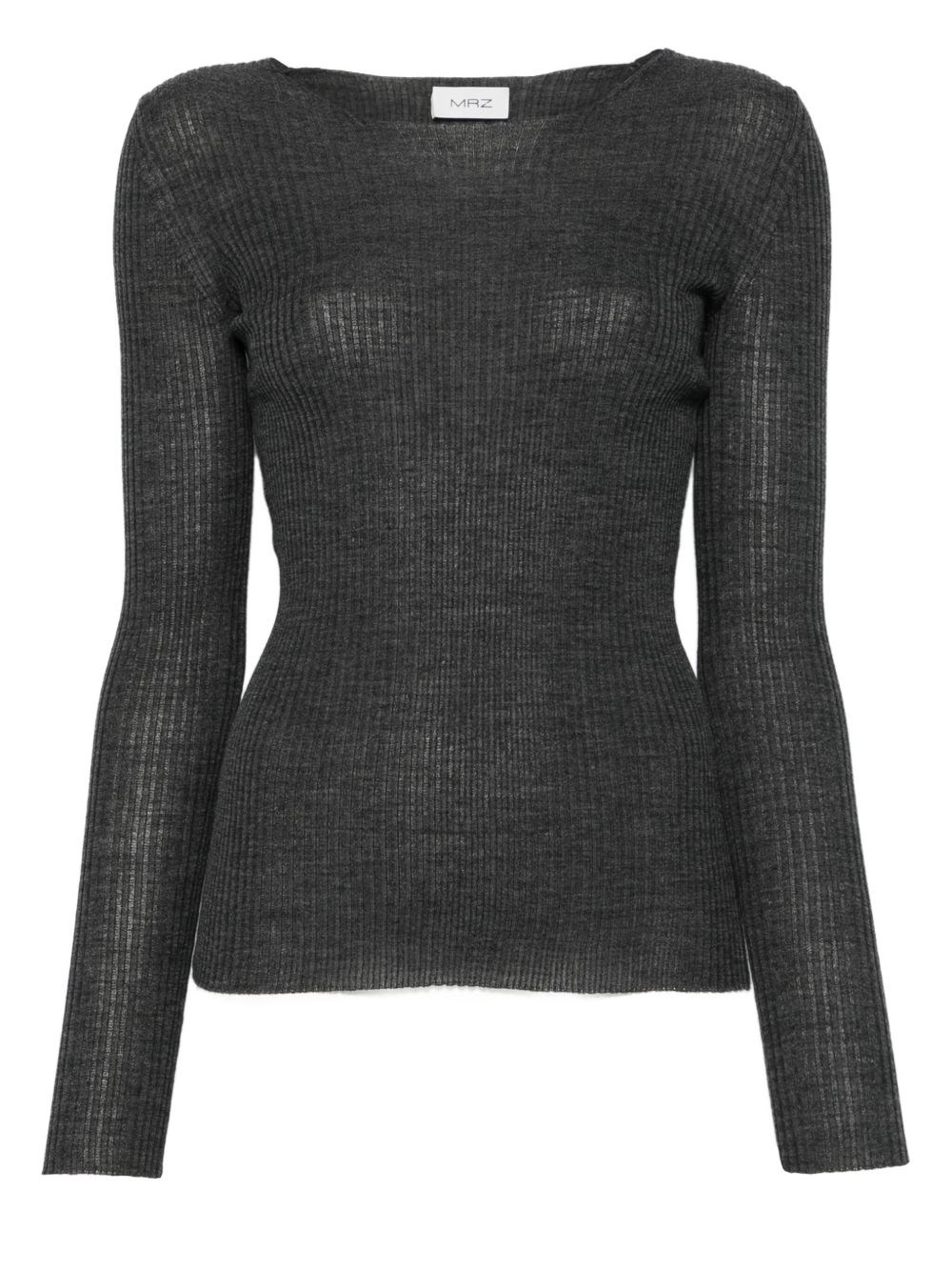 Mrz Wool Crewneck Sweater In Gray