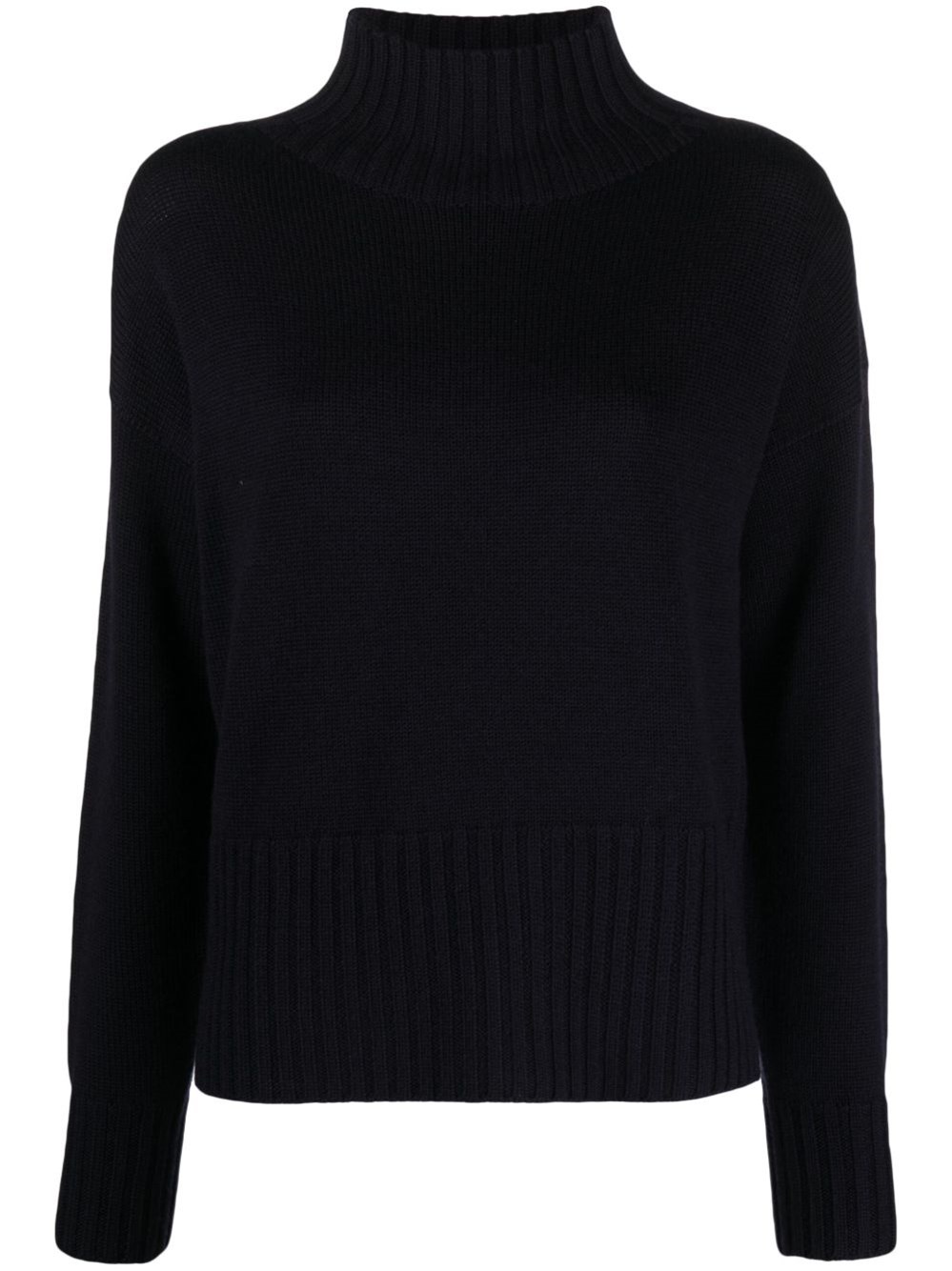Drumohr High Neck Sweater In Blue
