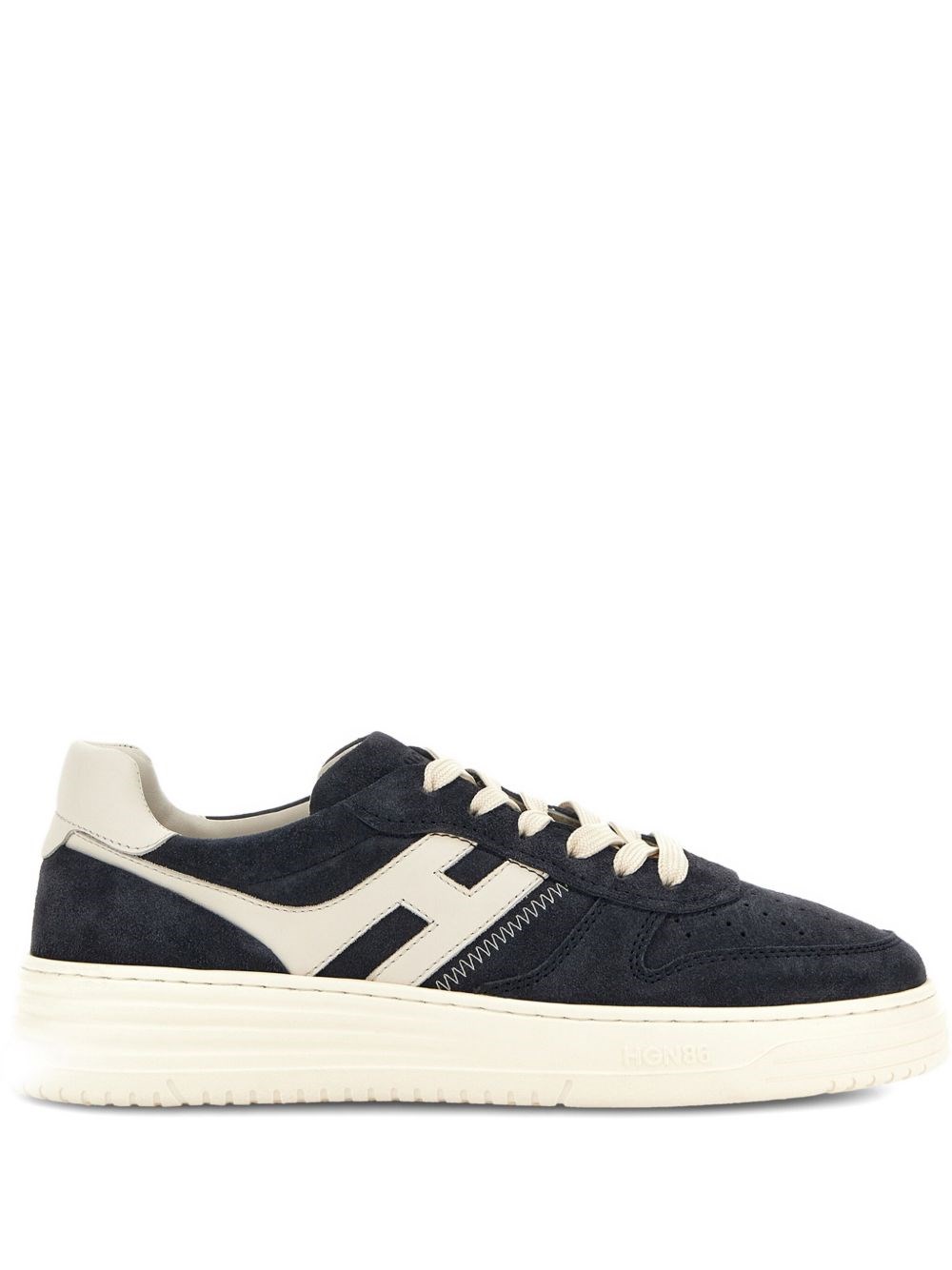 Hogan Midnight Blue Suede Sneakers In Blue