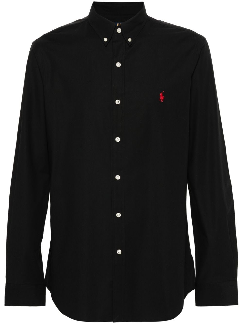 Polo Ralph Lauren Custom-fit Garment Dyed Oxford Shirt In Black