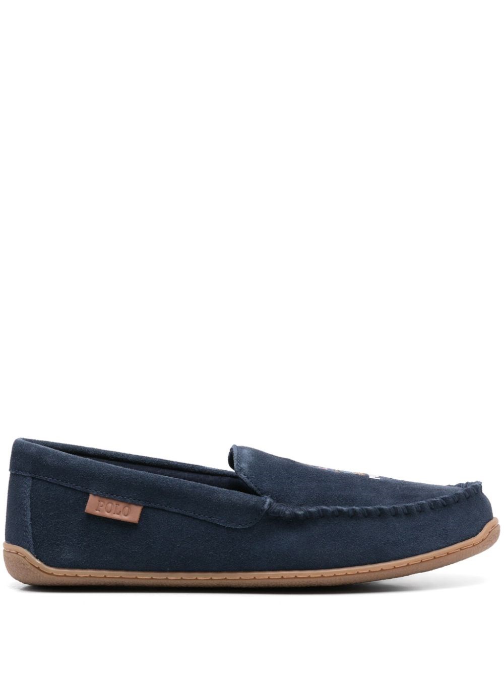 Polo Ralph Lauren Brenan Embroidered Loeafer In Blue