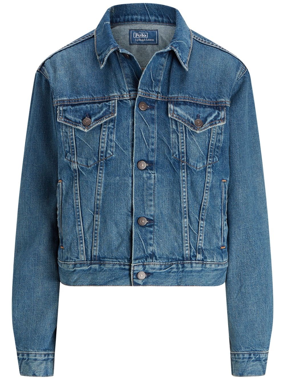 Polo Ralph Lauren Denim Jacket With Button Closure In Blue