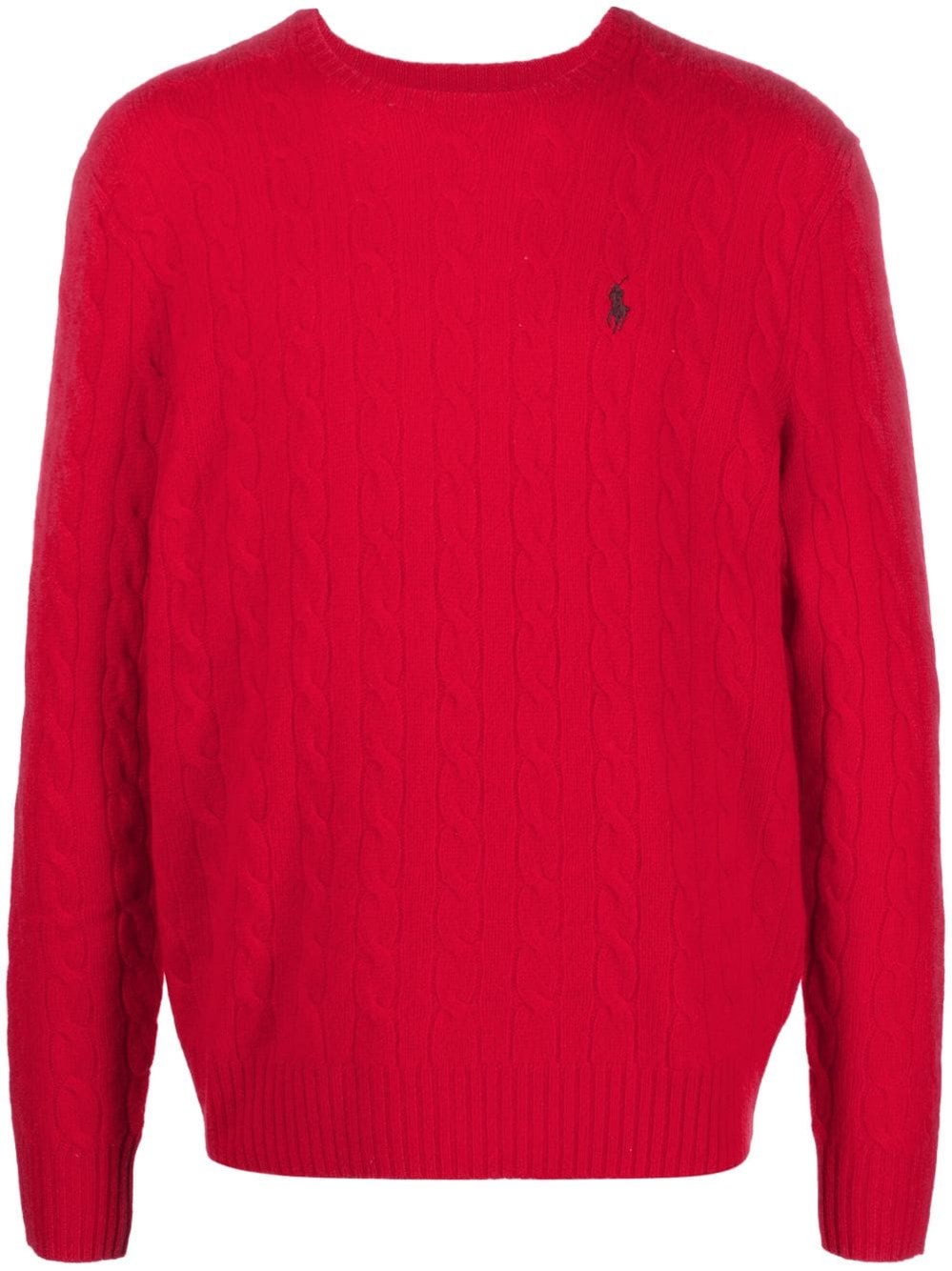 Polo Ralph Lauren Round Neck Sweather With Logo In Red