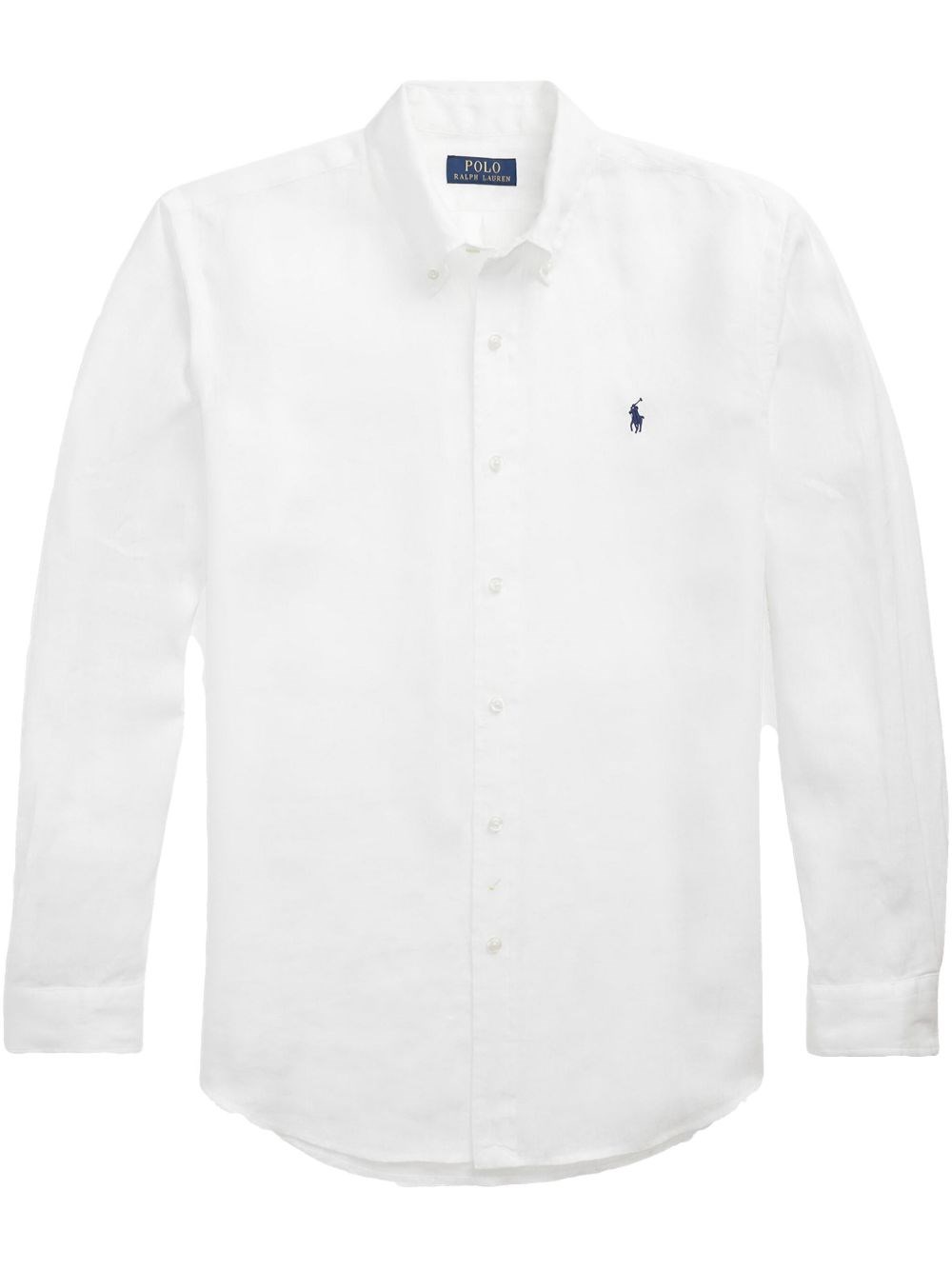 Polo Ralph Lauren Mens Button-down Long-sleeves Linen Shirt Ceramic White Xxl In White
