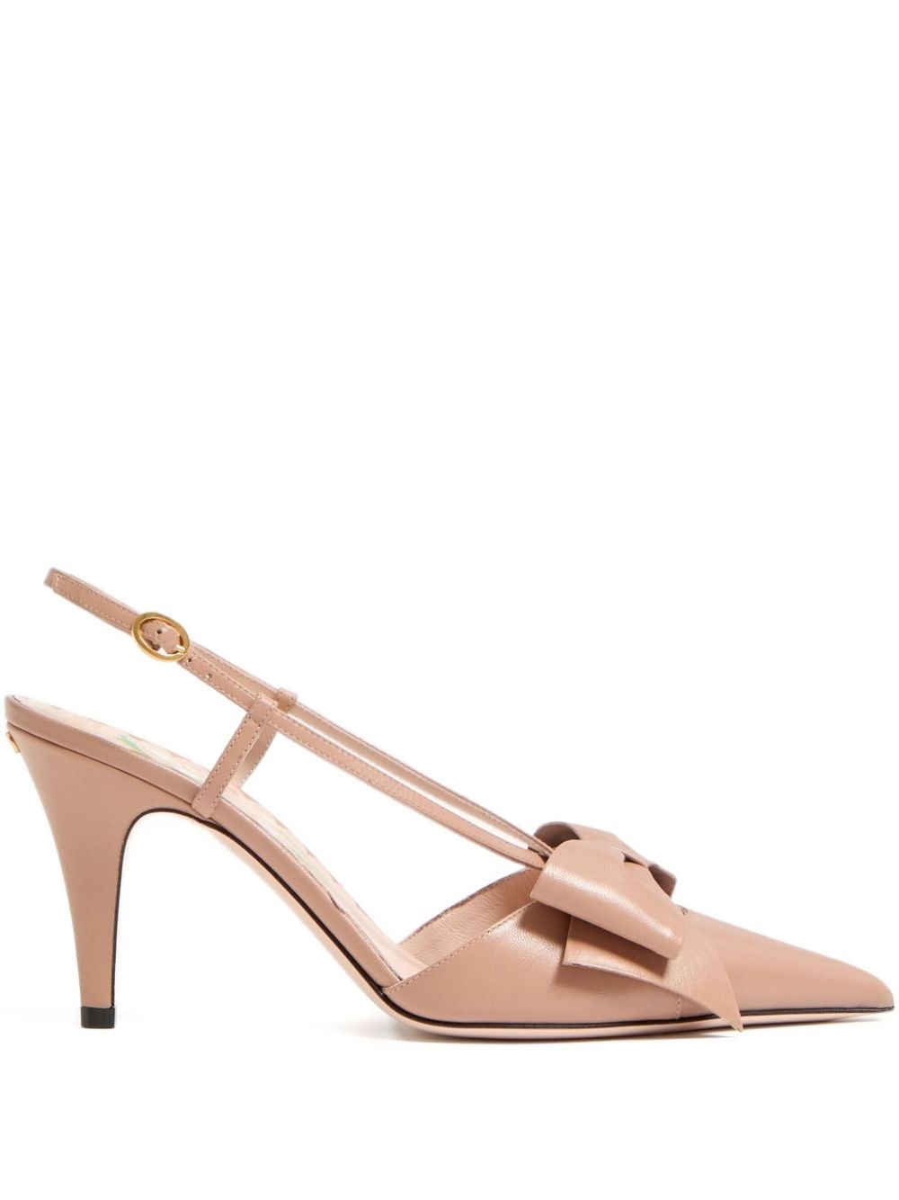 Valentino Garavani Bowow Leather Pumps In Pink