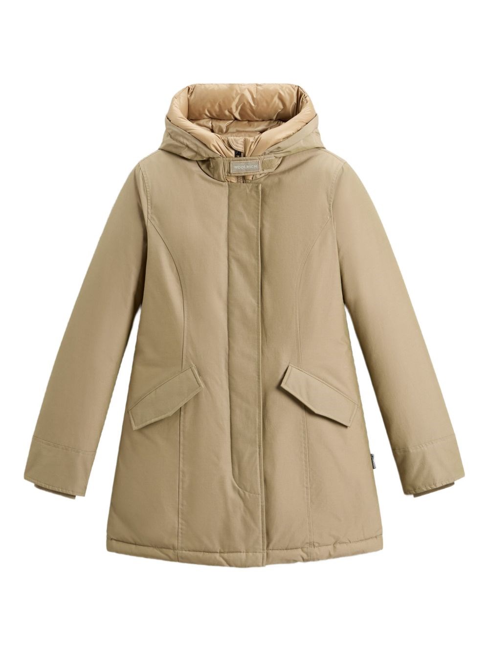 Woolrich Insulated Parka With Hood And Pockets In Multi