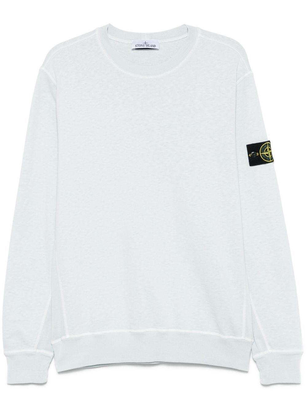 Stone Island Sweatshirt With Compass Application In White