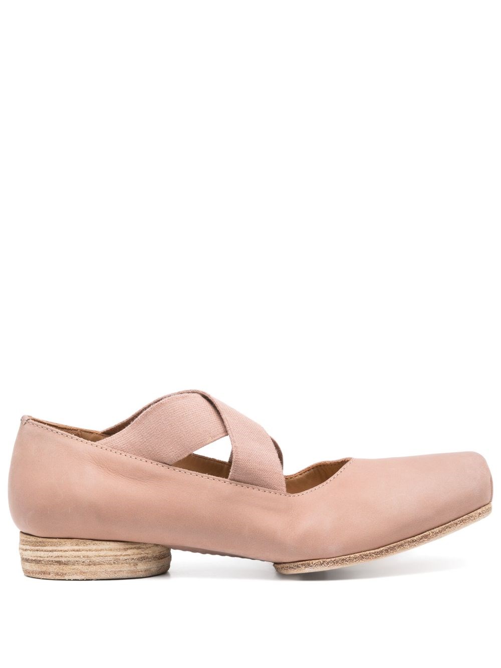 Uma Wang Leather Ballet Flats In Pink