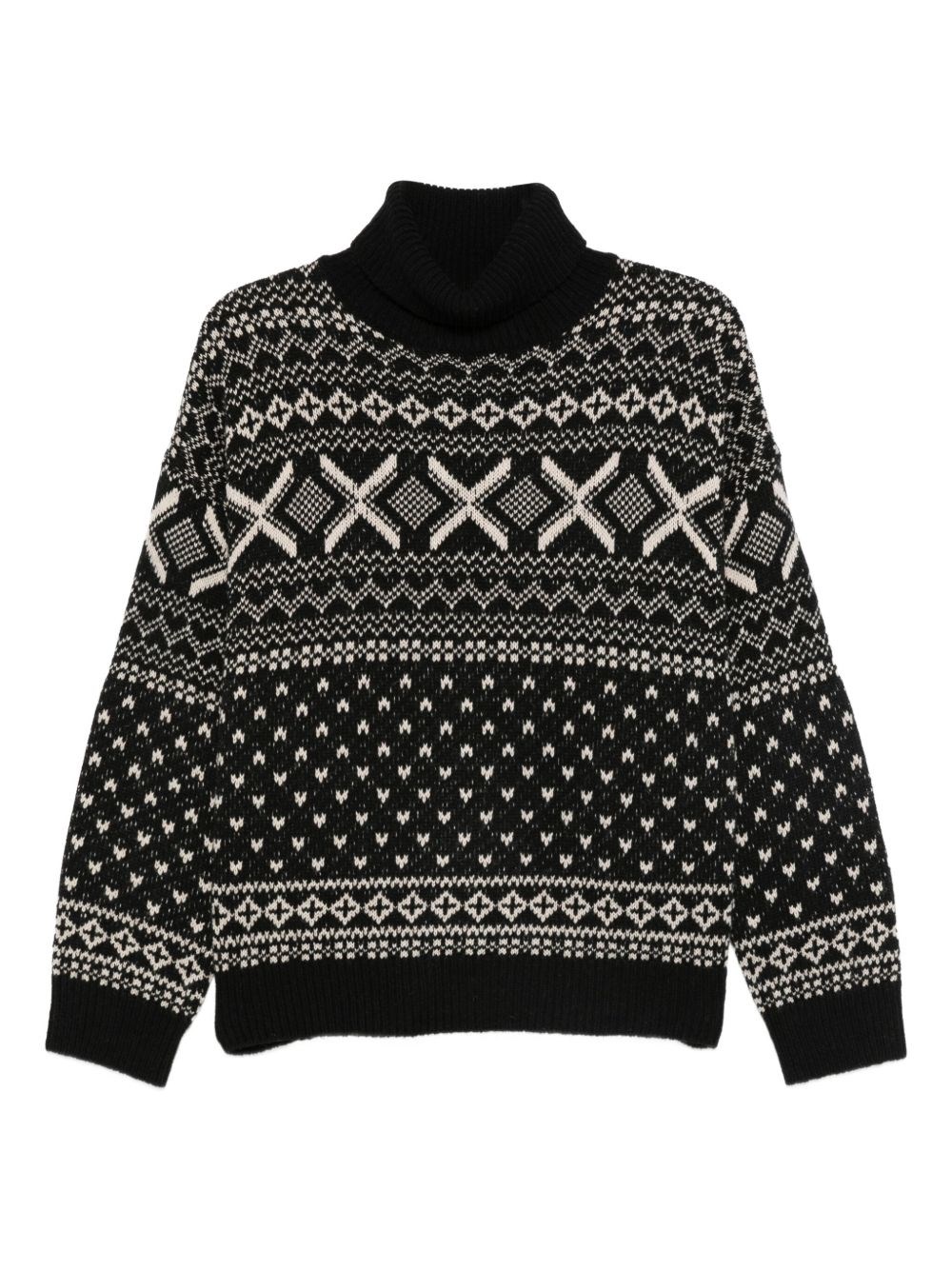 Semicouture Geometric Patterned Sweater In Multi