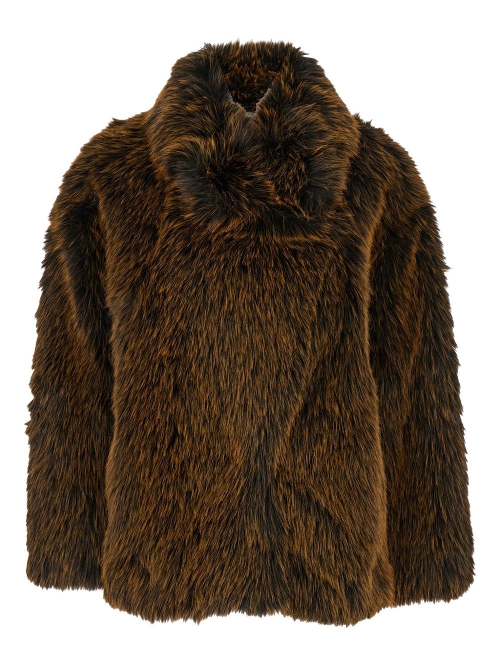 Semicouture Carol Faux-fur Jacket In Brown
