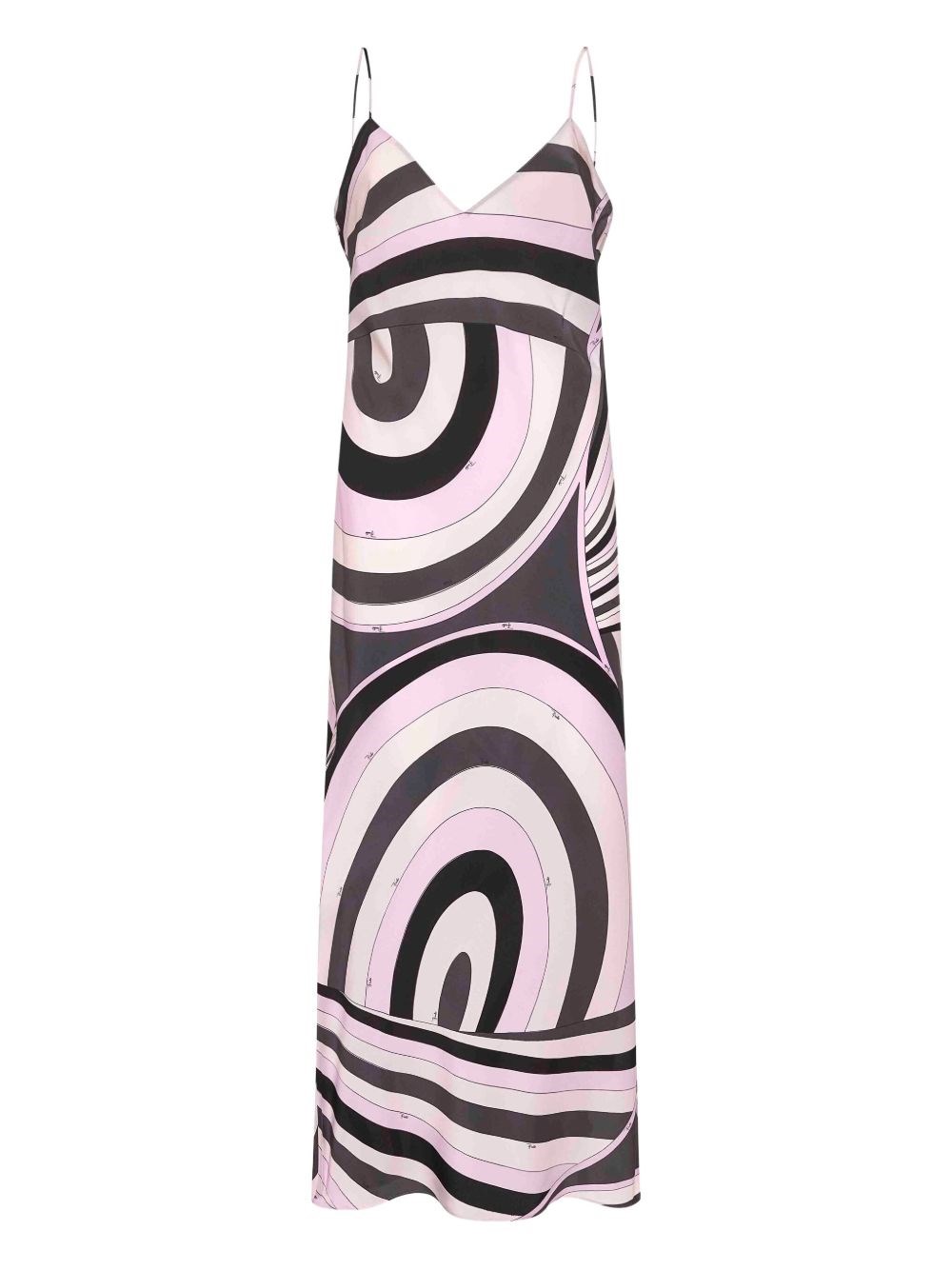 Pucci Printed Silk Long Dress In Multi