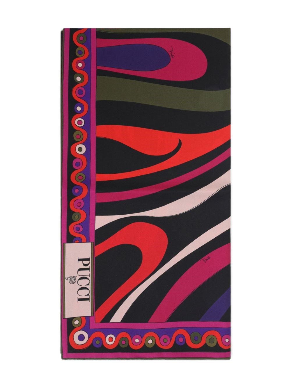 Pucci Abstract-print Silk Scarf In Multi