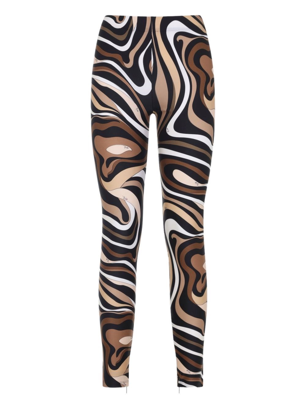 Pucci High-waisted Stretch Fit Ankle Length Leggings In Black