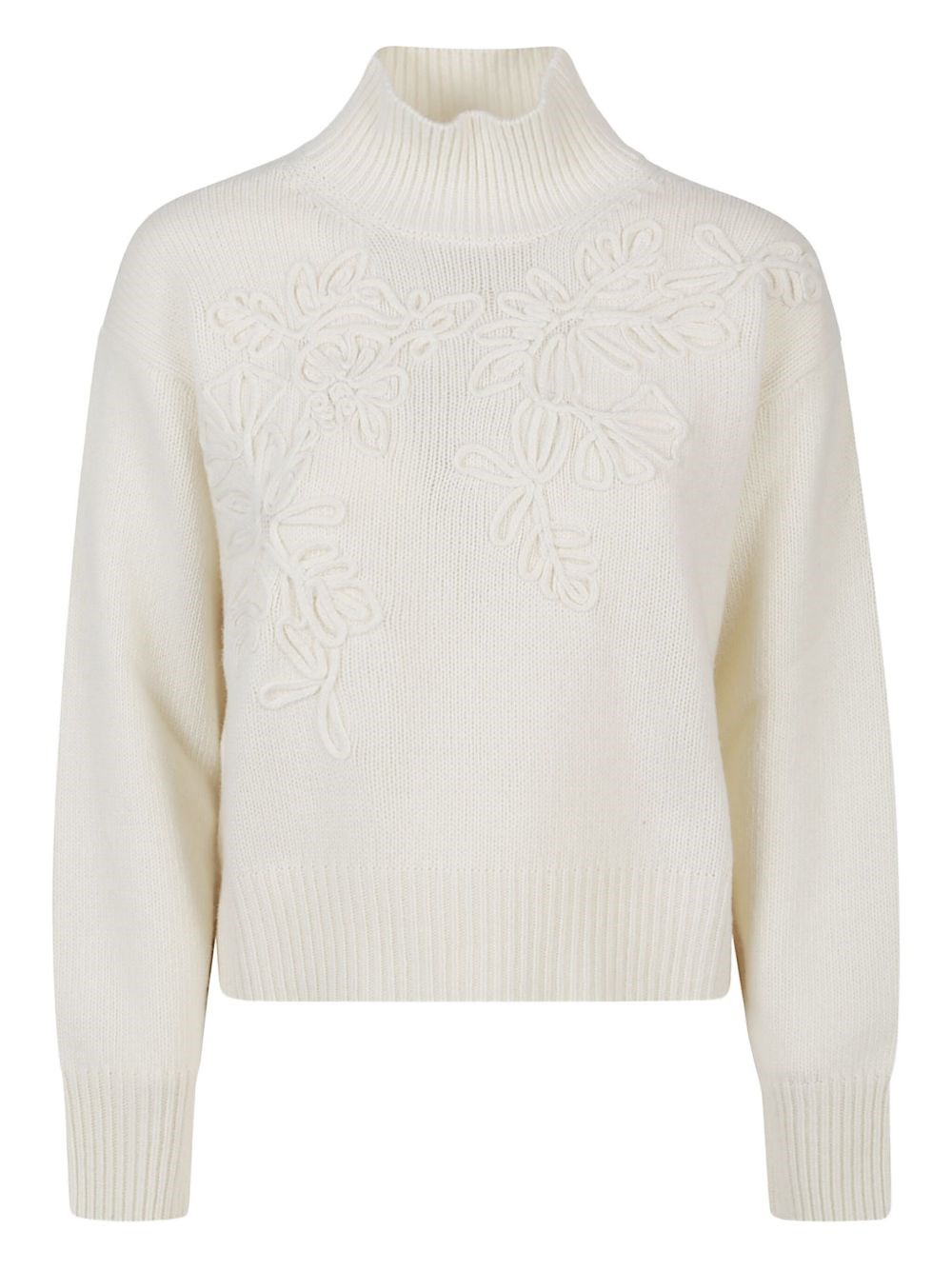 Ermanno High-neck Sweater In Sand