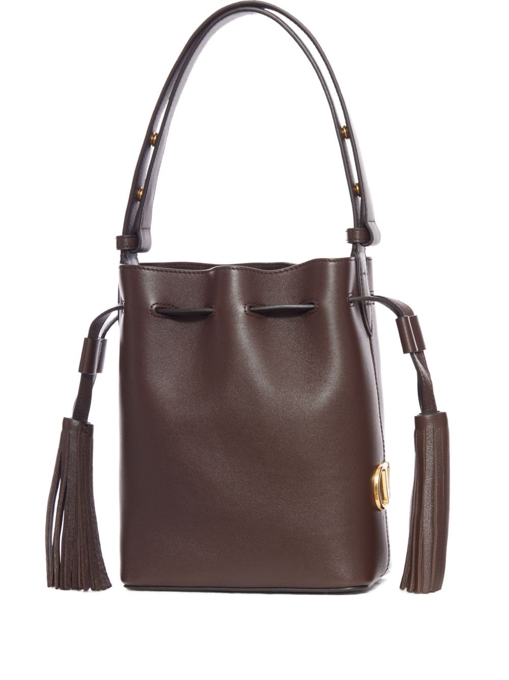 Valentino Garavani So Seau Small Leather Bucket Bag In Brown