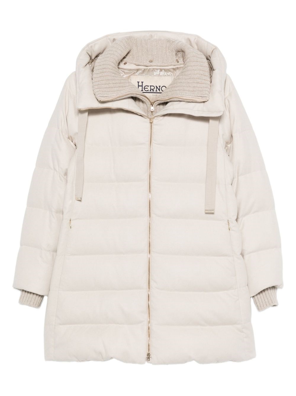Herno Midi Down Jacket In Pink