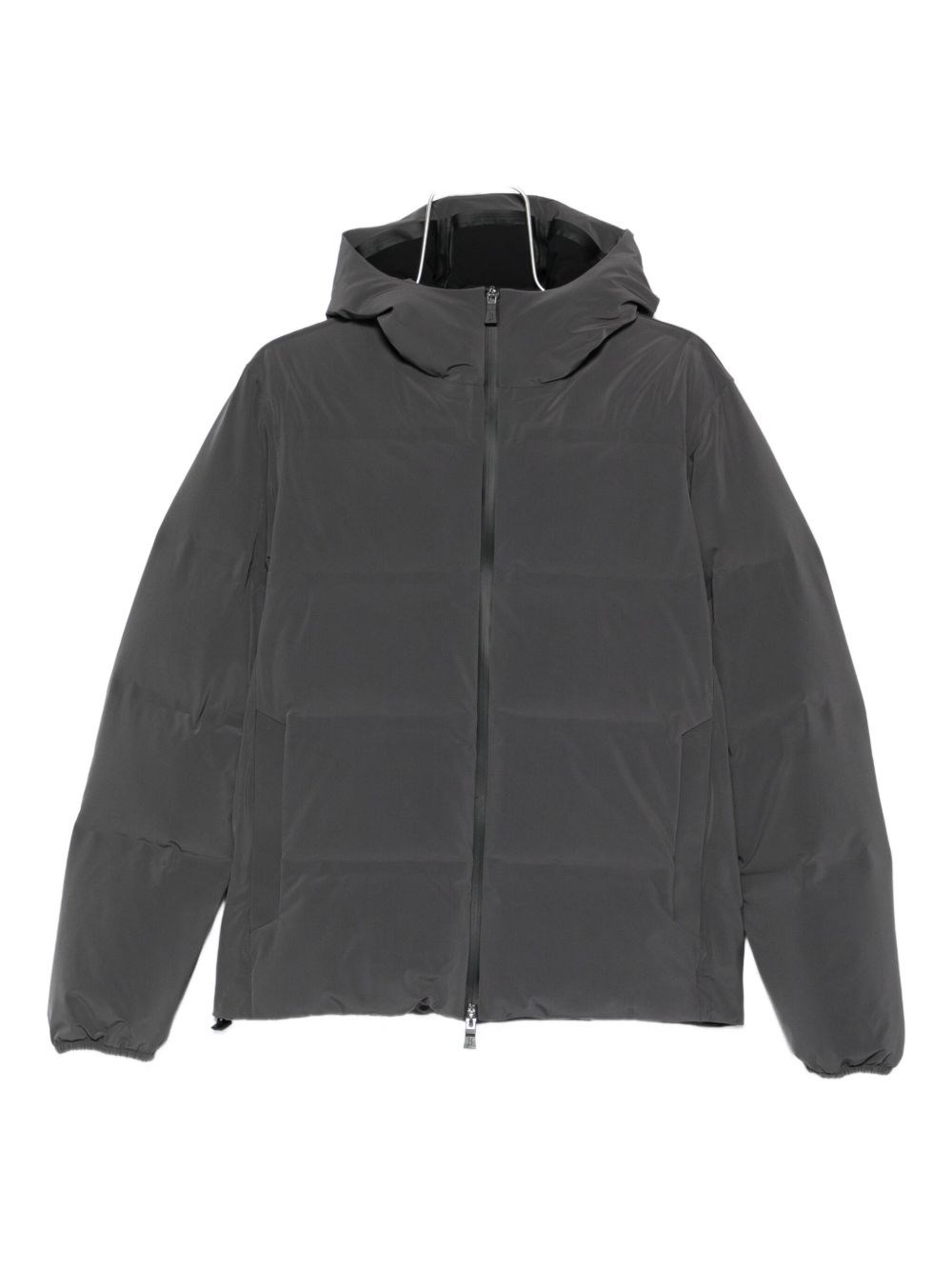 Herno Hooded Quilted Coat In Gray