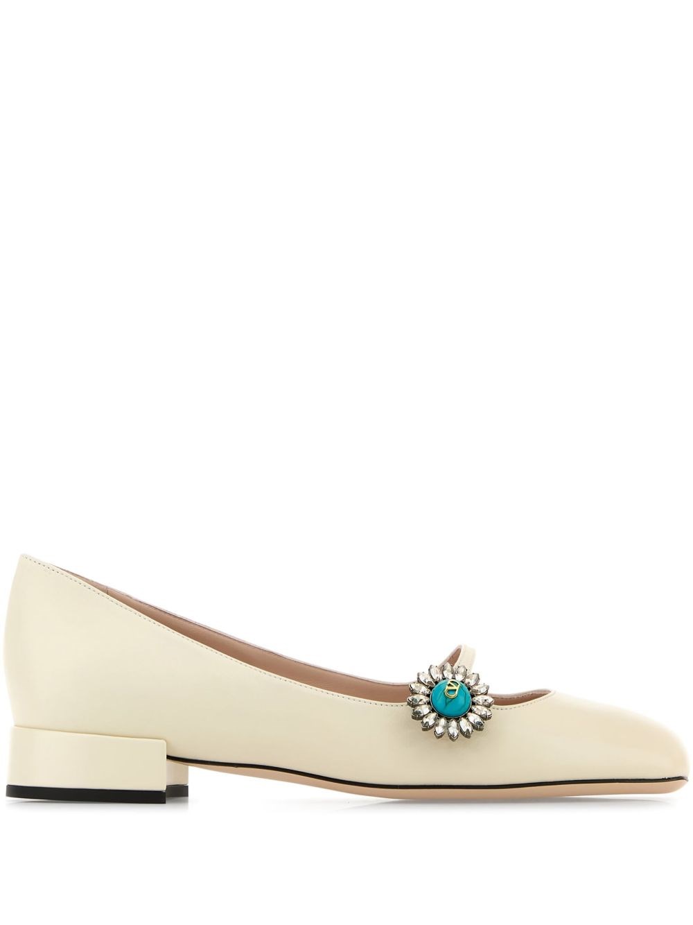 Valentino Garavani Preshoes Patent Leather Ballets In White