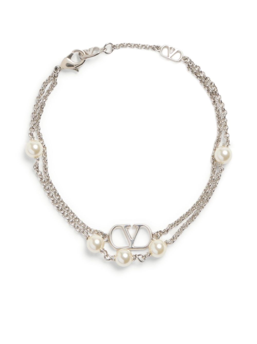 Vlogo Bracelet With Swarowski Pearls - Valentino Garavani - Modalova