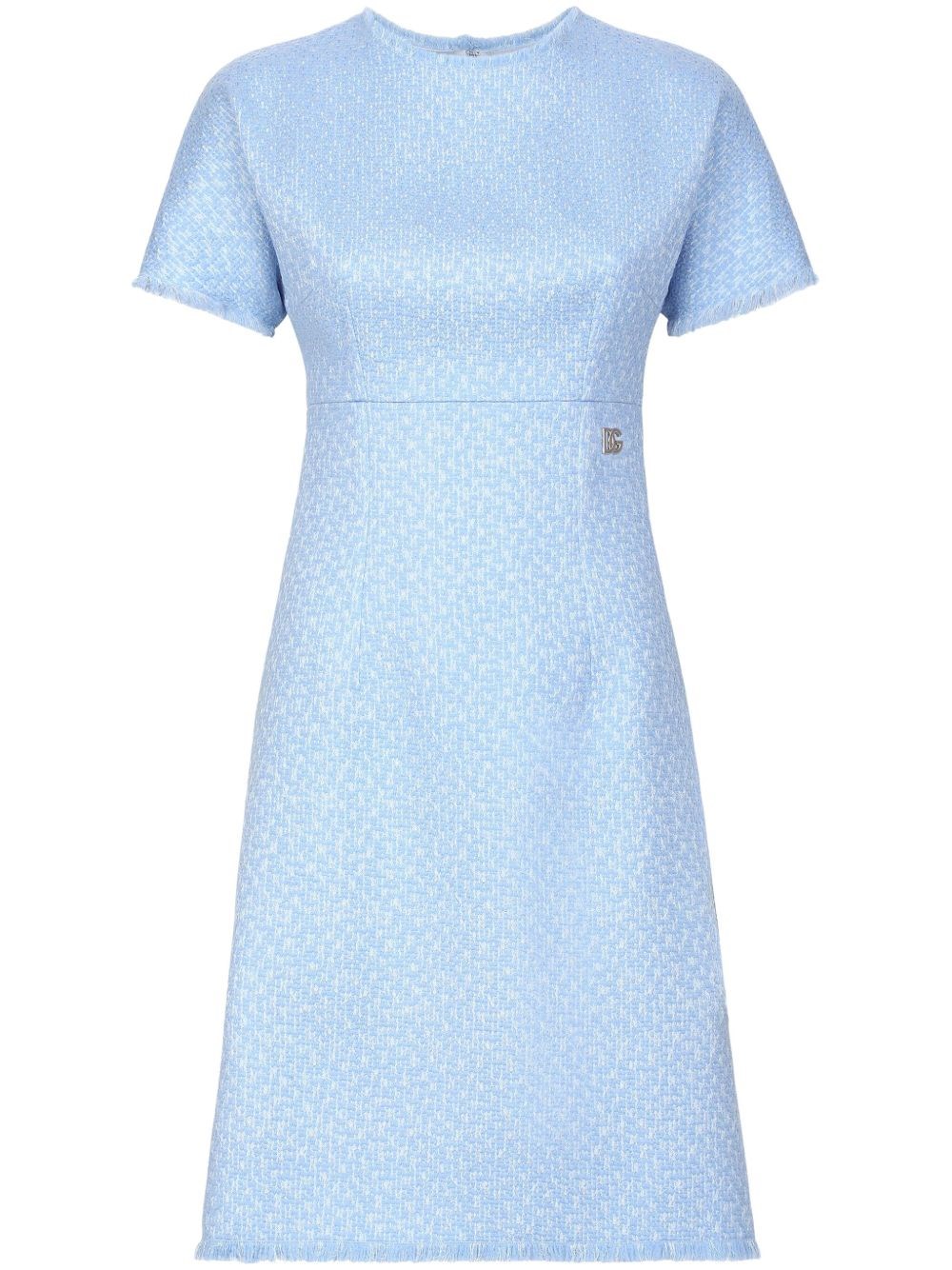 Dolce & Gabbana Rachel Tweed Dress With Dg Logo In Multi