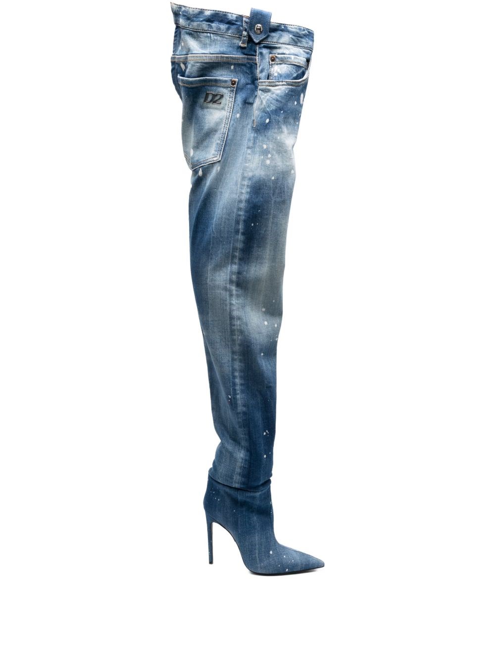 Dsquared2 Women Denim Heel Boots In Blue