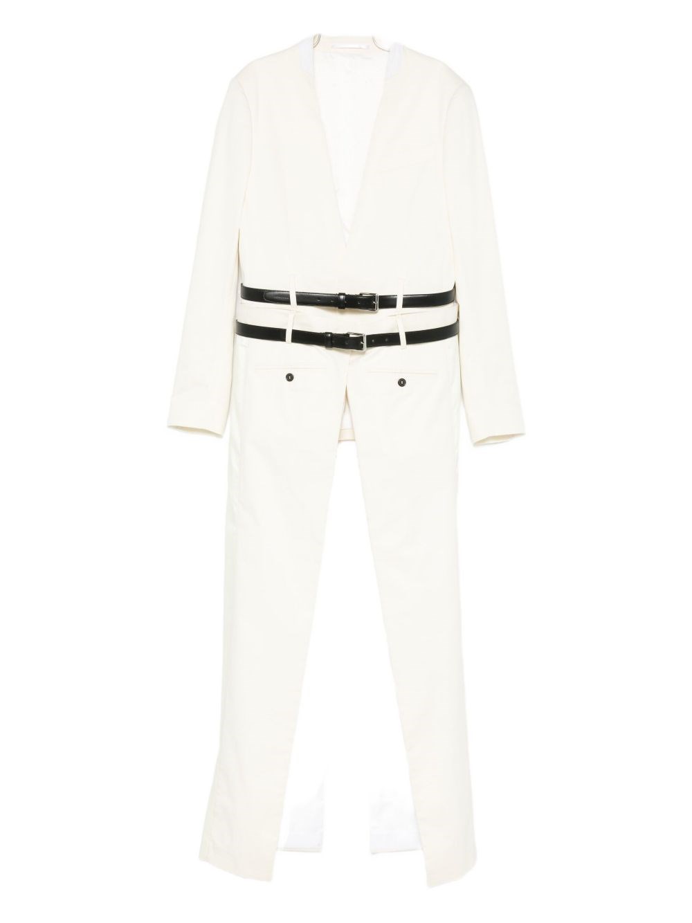 Dsquared2 Belted Double-breasted Coat In White