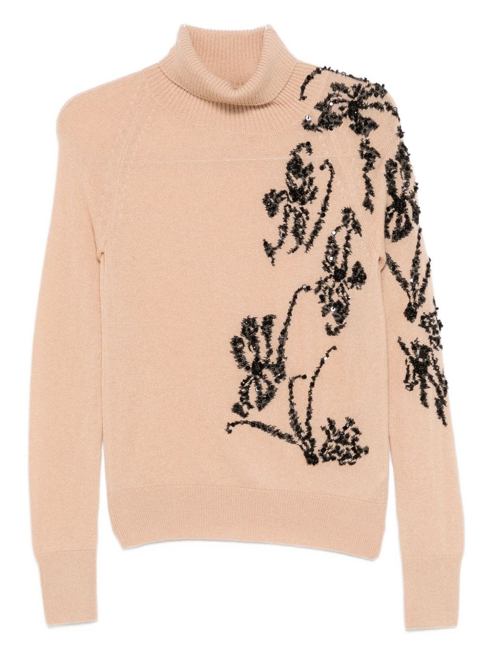 Ermanno Scervino Cashmere Turtle-neck Jumper In Sand