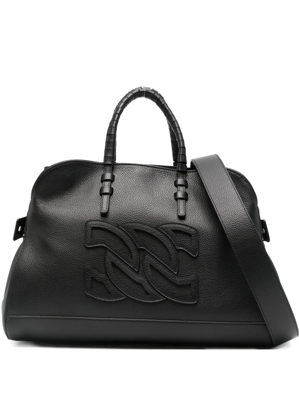 Casadei Versatile Tote Bag Detachable Shoulder Strap In Black