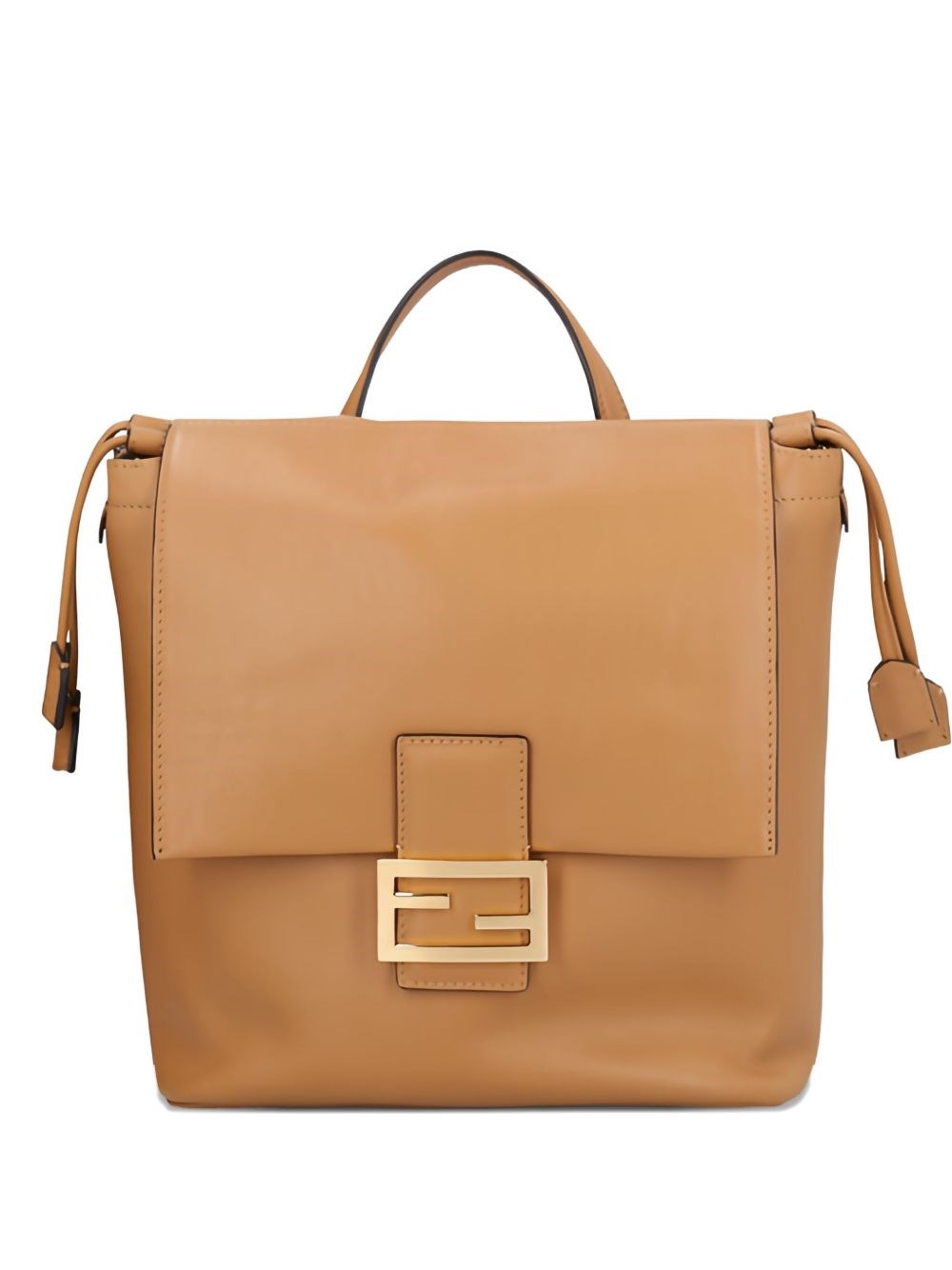 Fendi Small Leather Backpack In Brown