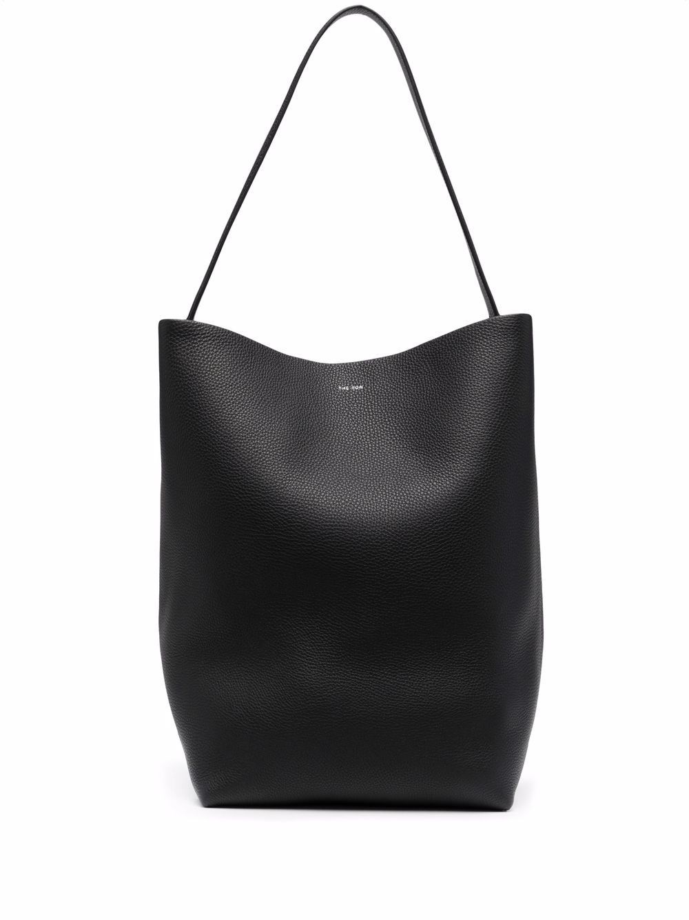 The Row Park Tote Large Leather Shoulder Bag In Black