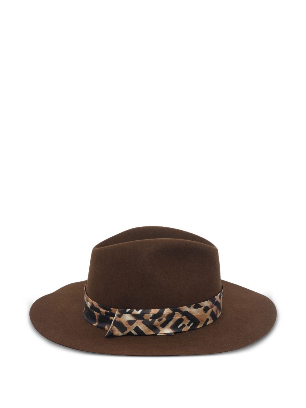 Fendi Wool Hat In Brown