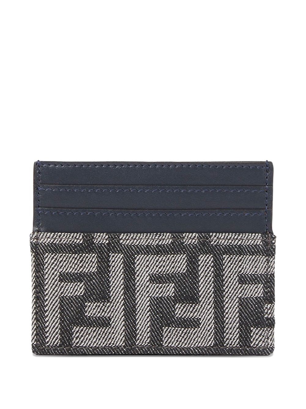 Fendi Baguette Card Case In Blue