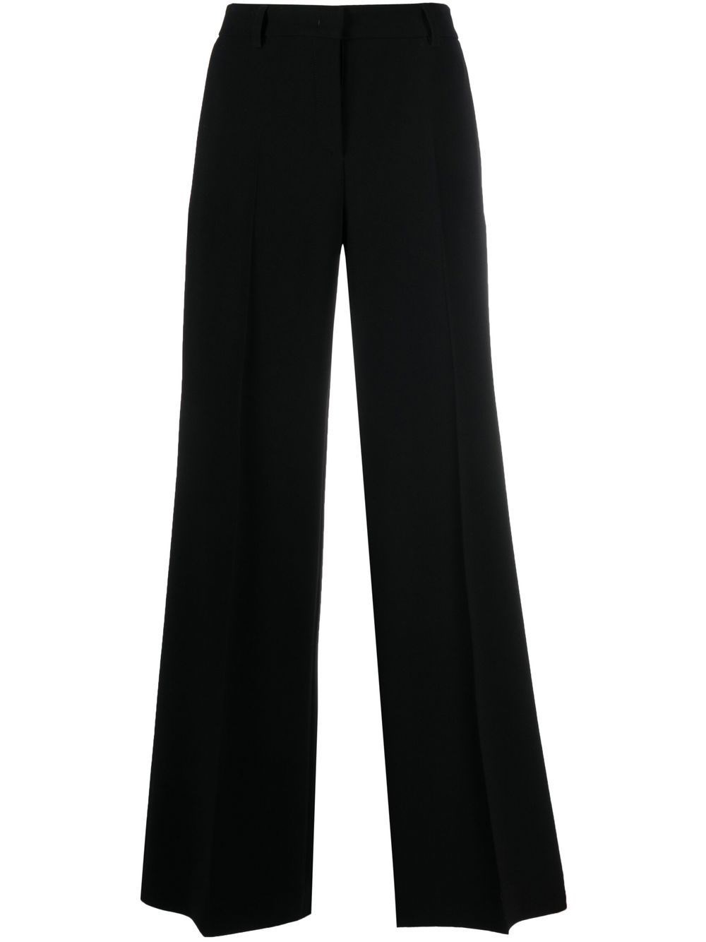 Alberto Biani Trousers Straight Leg Wide-leg Design In Black