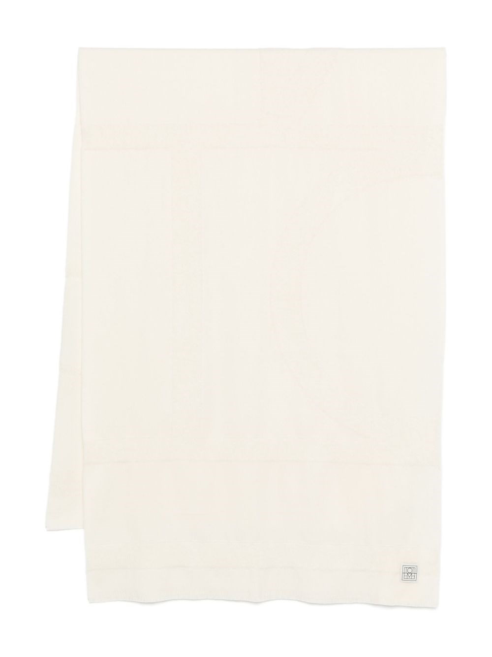 Totême Toteme Wool Monogram Scarf In White