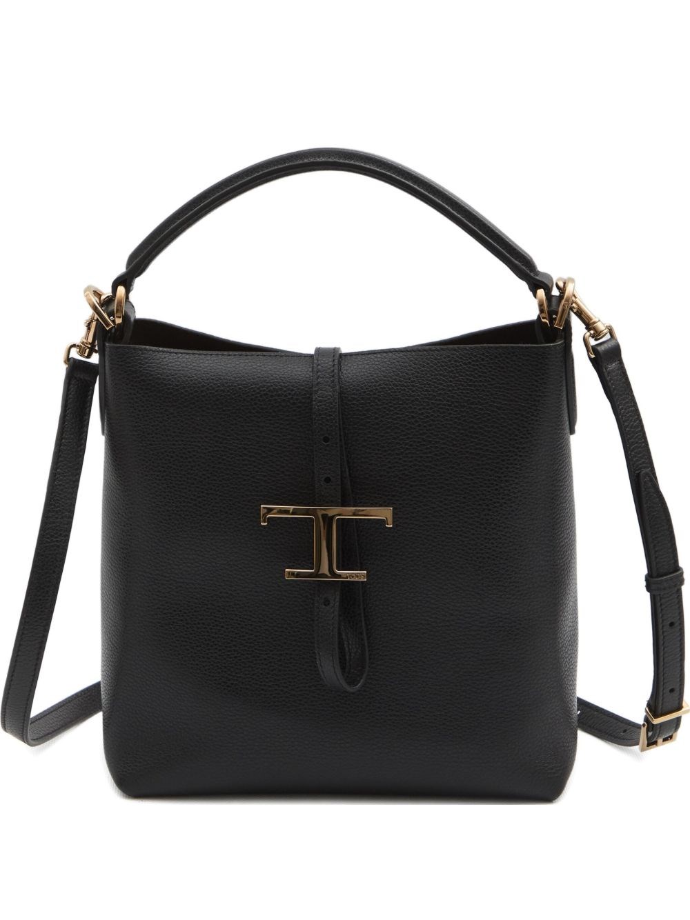 Tod's Mini Leather Bucket Bag In Black