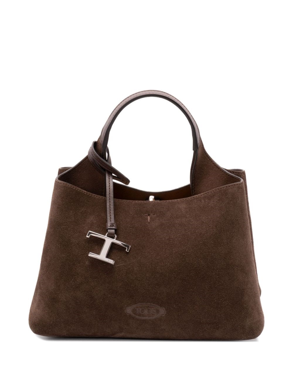 Tod's Micro Leather Tote Bag In Brown
