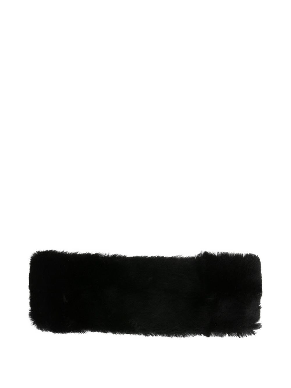 Totême Plush Faux Fur Headband Accessory In Black