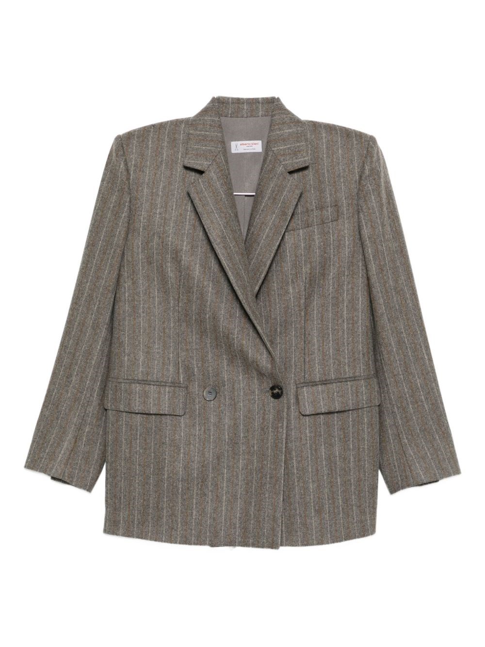 Alberto Biani Double-breasted Jacket In Brown