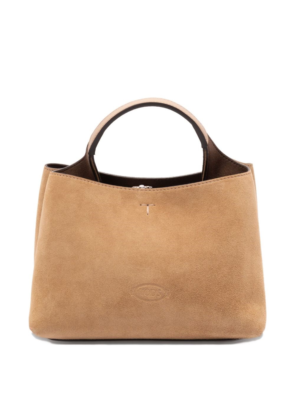 Tod's Micro Leather Tote Bag In Brown