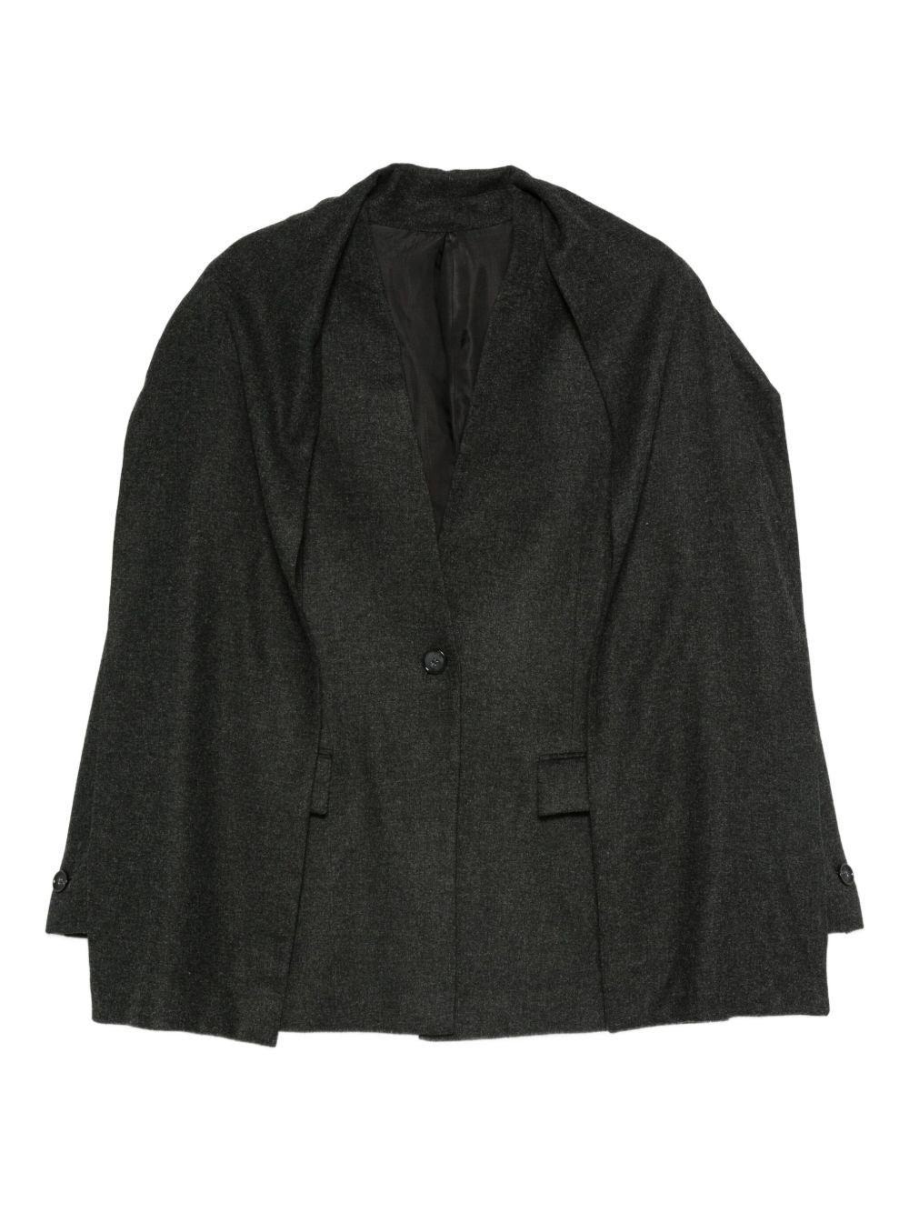 Totême Tailored Blazer Jacket Scarf In Black